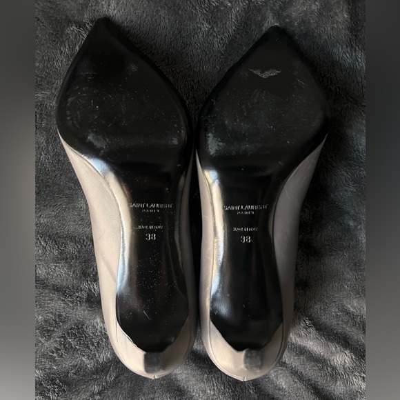 Saint Laurent Black and Gold Heels